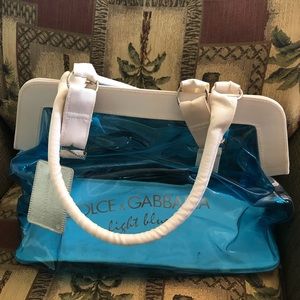 Large Blue Transparent Dolce and Gabbana Bag